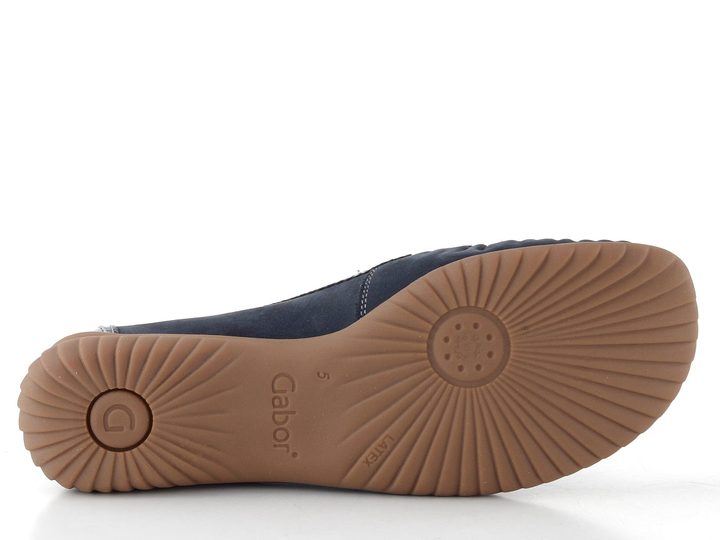 Gabor modré mokasíny s ozdobným šitím 86.090.26