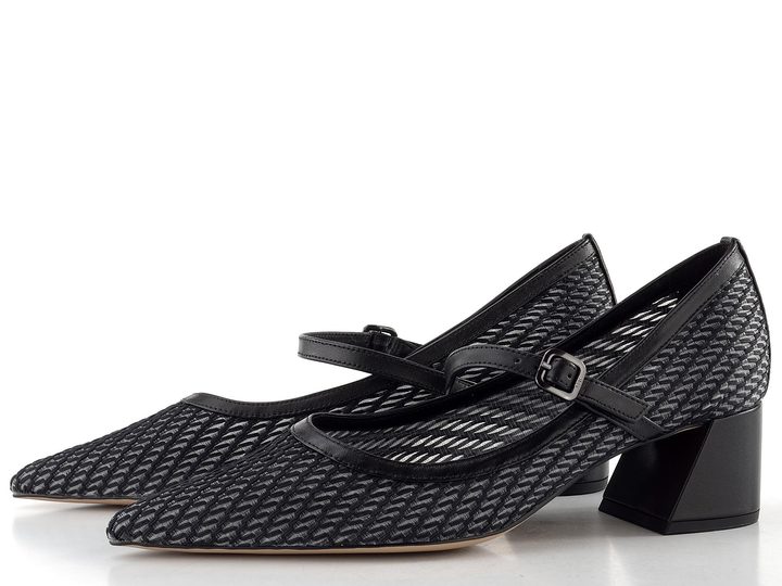 Högl vzdušné lodičky s nártovým páskem černé 1-104528-0100