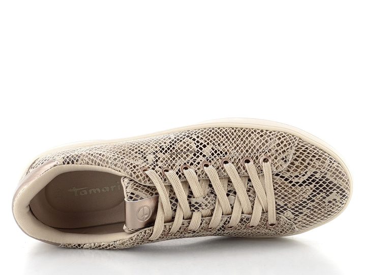Tamaris dámske tenisky beige snake 1-23719-45