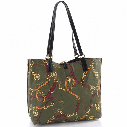 U.S. POLO ASSN. střední oboustranná shopper kabelka s etují černá BIURR9377WVPTC8