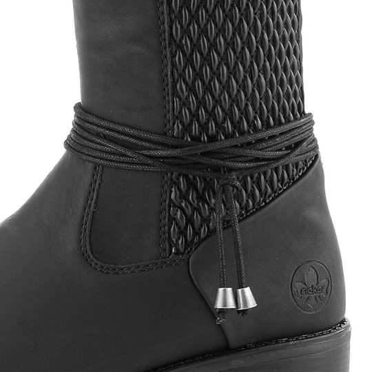 Rieker kozačky černé na úzké lýtko XS Z7362-00