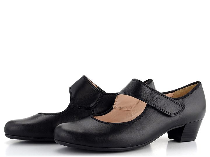 Ara širšie lodičky s priehlavkovým pásikom Catania Black 12-63601-01