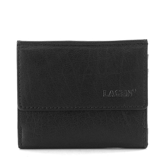 Lagen malá kožená peněženka černá E-1055