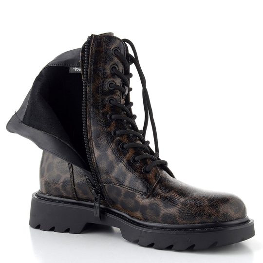 Tamaris šněrovací kotník leopard 1-25918-43