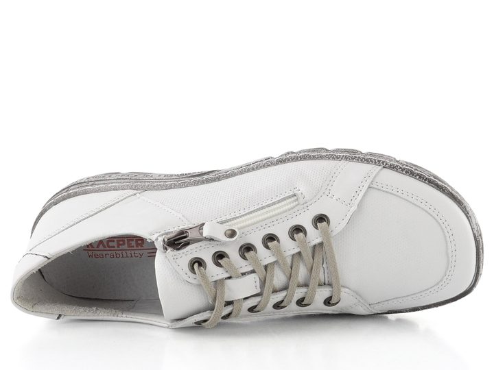 Kacper bílé perforované polobotky 2-5499