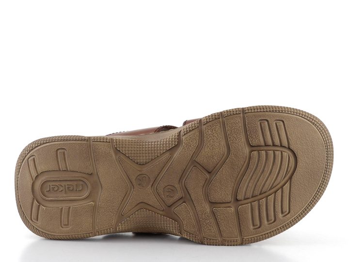 Rieker pánské pantofle s páskem na suchý zip sv. hnědé 21473-24