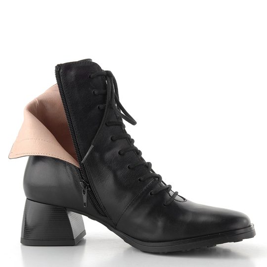 Hispanitas šněrovací kotník na podpatku Marsella black HI254389