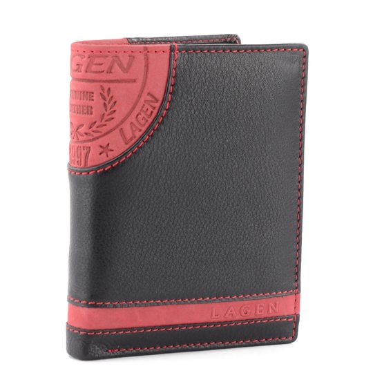 Lagen peňaženka čierno/červená LG-1813