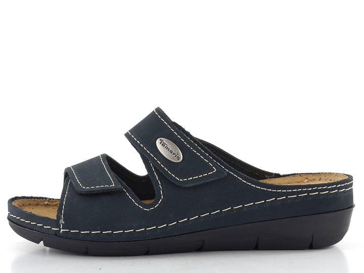 Tamaris fuzbetové pantofle navy 1-27510-41