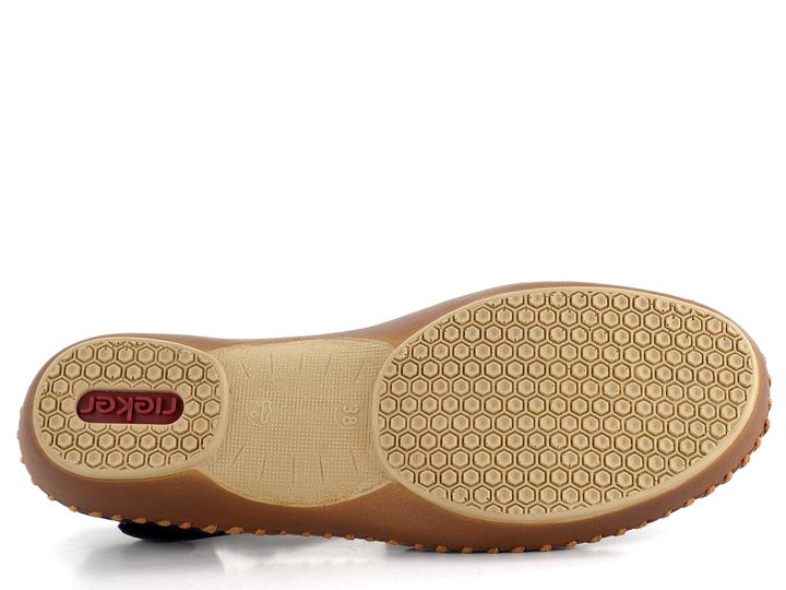 Rieker baleríny s priehlavkovým T-pásikom čierne M1675-00