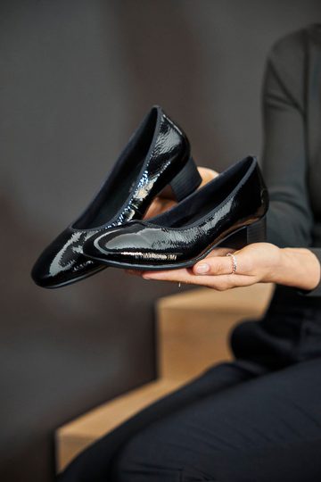 Rieker lakované lodičky černé 49260-04