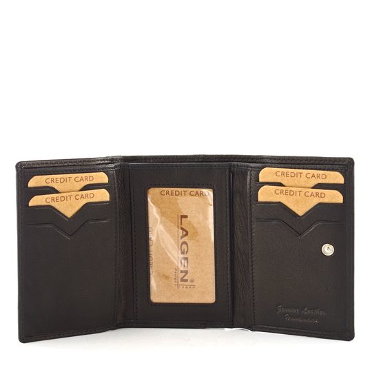 Lagen peňaženka so zipsovým vreckom čierna LM-2520E