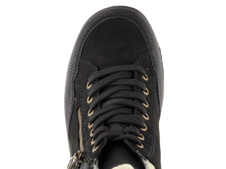 Rieker šnurovacia členková obuv s membránou čierna L7701-00