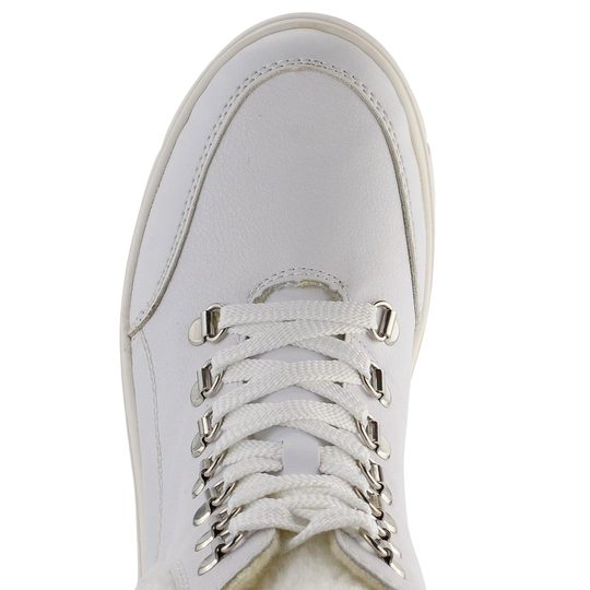 Rieker šnurovacia členková obuv na platforme biela Y3502-80