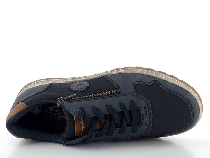 Rieker tmavo modré poltopánky so zipsom 37029-14