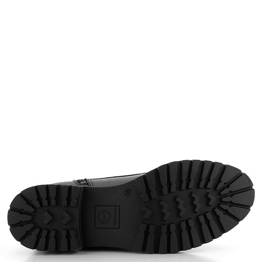 Tamaris černý kožený šněrovací kotník 1-25402-43