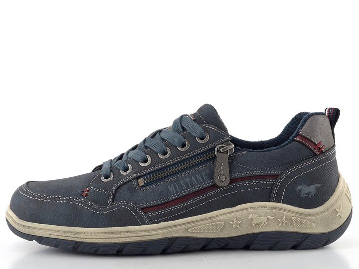 Mustang pánské polobotky se zipem navy 15M0181001