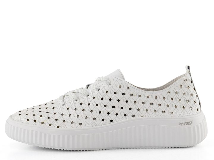 Remonte bílé prořezávané polobotky D3E06-80