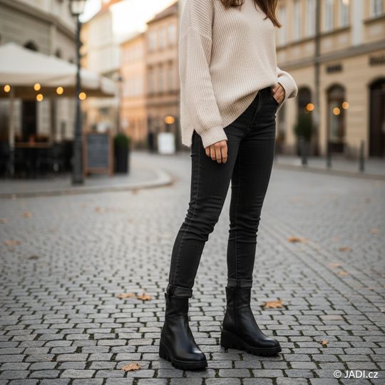 Wonders kotník na klínku Negro G-7022