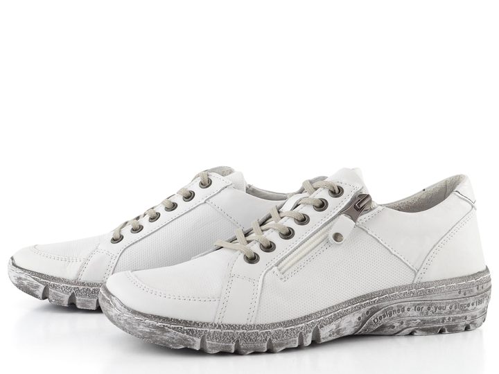 Kacper bílé perforované polobotky 2-5499