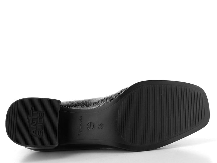 Tamaris mokasíny na podpätku black 1-24316-43