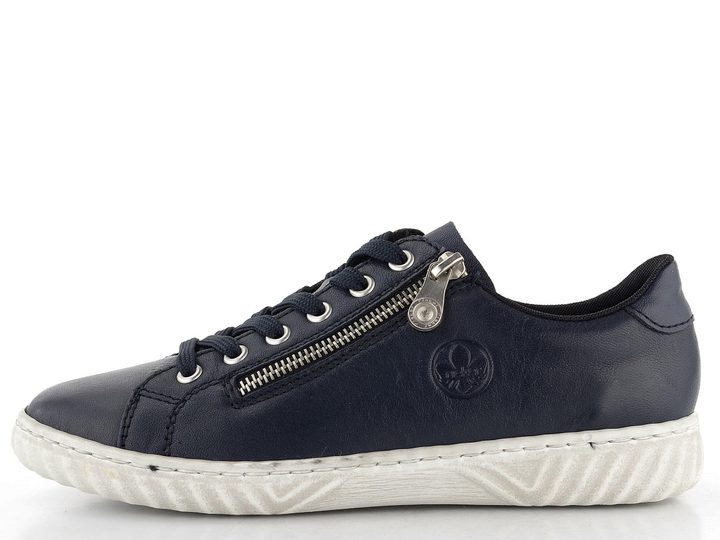 Rieker poltopánky so zipsom tmavo modré N0900-14