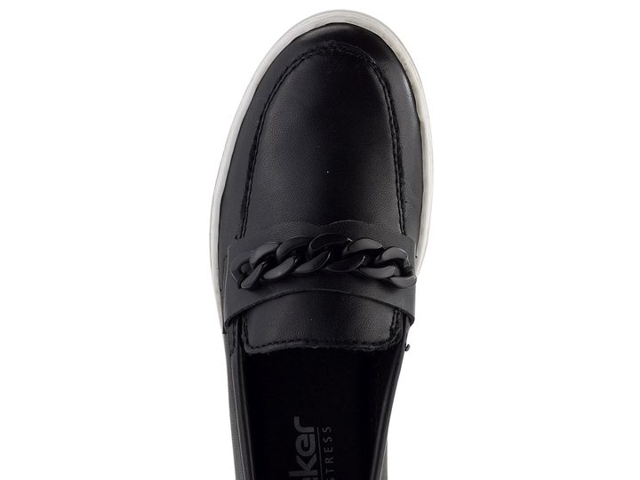 Rieker nazúvacie poltopánky s retiazkou čierne L5954-00