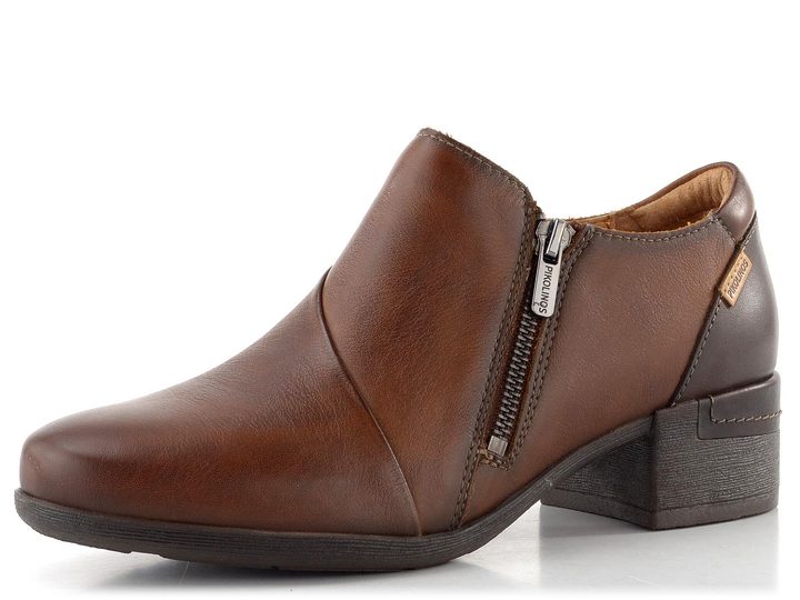 Pikolinos dámské zipové polobotky na podpatku Malaga cuero W6W-5902C1