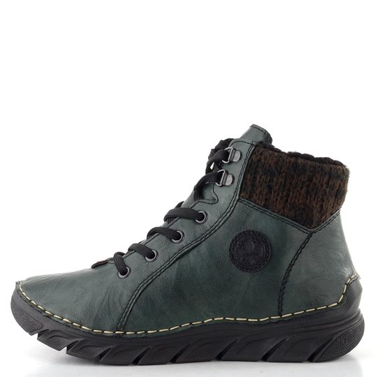 Rieker šněrovací kotník tmavě zelený 55040-54