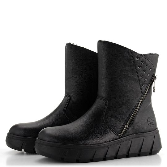 Rieker členková obuv na platforme čierna Y3551-00