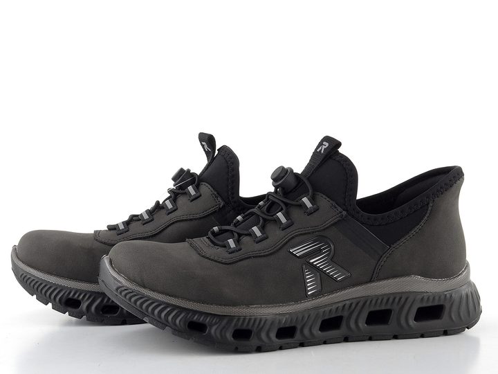 Rieker Sport prozouvací polobotky šedo-černé M6065-45