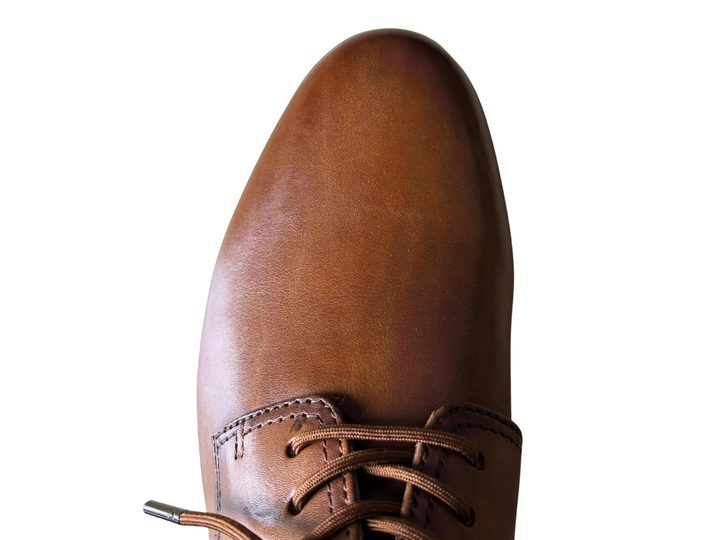 Tamaris kožené šněrovací polobotky na podpatku cognac 1-23307-42