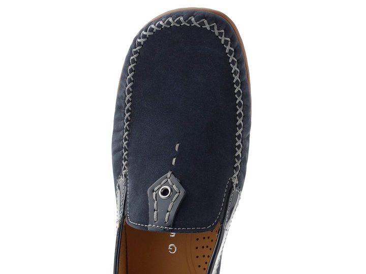 Gabor modré mokasíny s ozdobným šitím 86.090.26