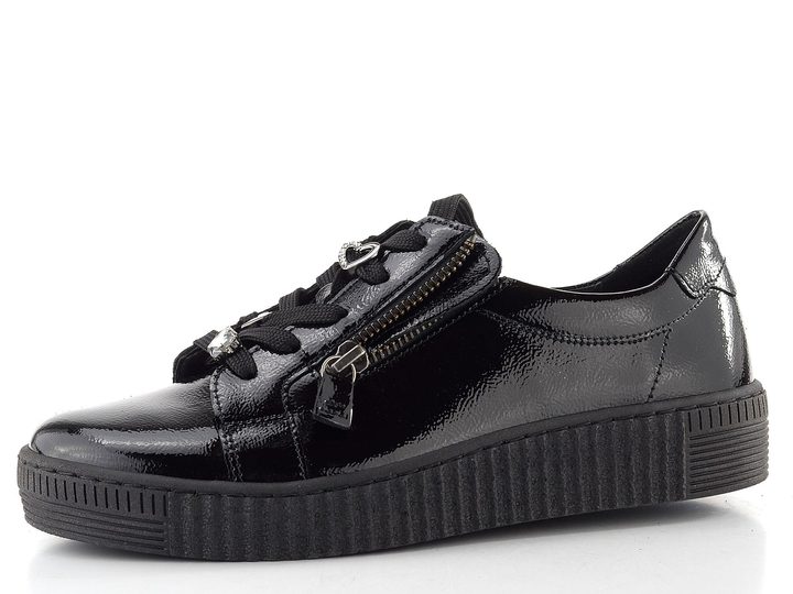 Gabor tenisky na platformě lakované černé 73.339.97