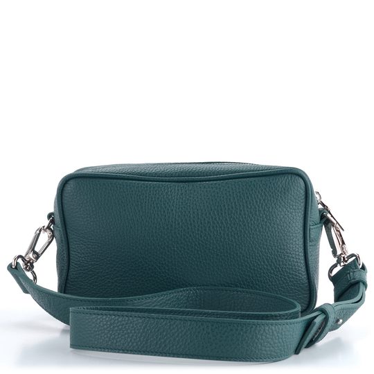 Elega malá crosbody kabelka petrolejová/stříbrné kování 69714