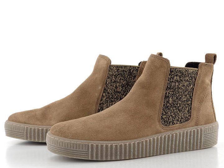 Gabor semišová členková obuv na platforme sahara 73.731.11