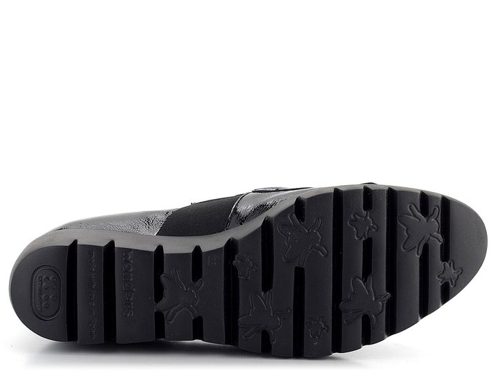 Wonders slip-on poltopánky na kline Negro C-33301