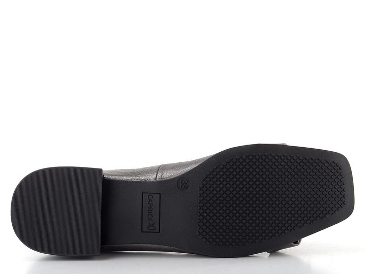 Caprice metalické baleríny Dark Grey se sponou 9-22101-45-289