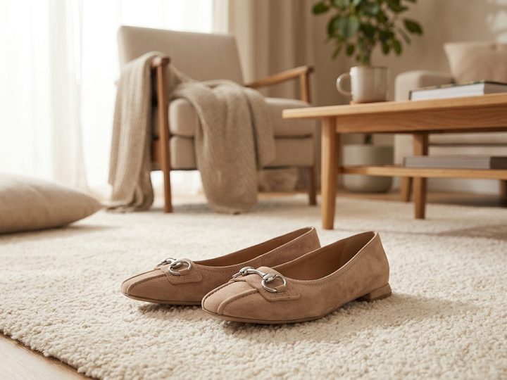 Högl semišové baleríny sand 1-100922-1300