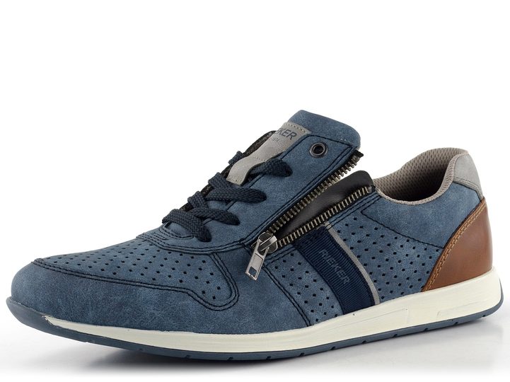 Rieker modré poltopánky so zipsom 11926-14