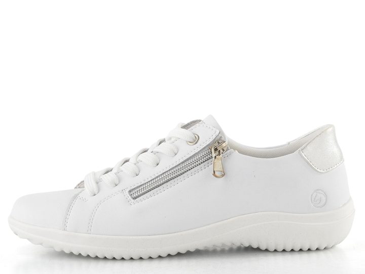 Remonte bílé polobotky se zipem D1E03-81