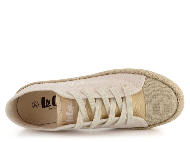 Lee Cooper tenisky na platformě světle béžové LCW-24-31-2191LB