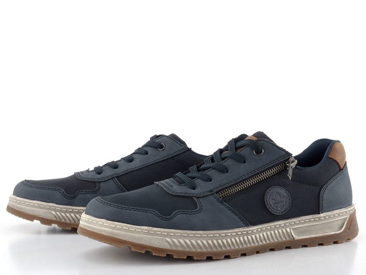 Rieker tmavo modré poltopánky so zipsom 37029-14