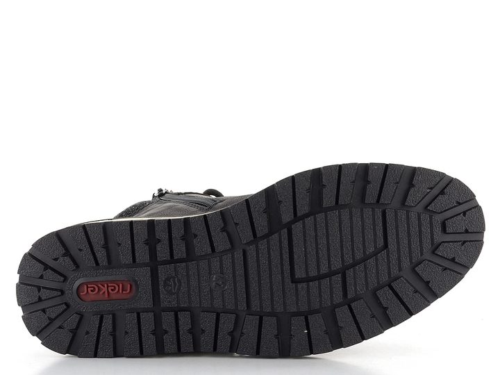 Rieker pánska šnurovacia členková obuv s membránou čierno-šedá 38441-01