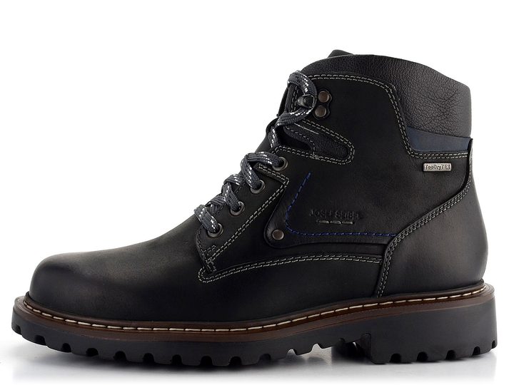 Josef Seibel pánska šnurovacia členková obuv Chance Schwarz-kombi 21951PL86