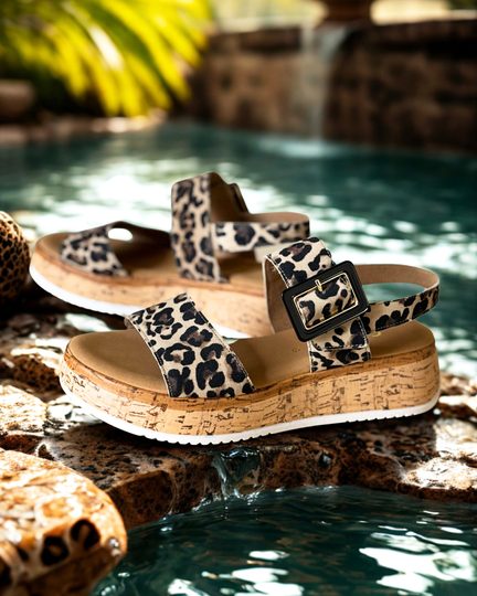 Gabor sandály na platformě se zvířecím vzorem luchs/natur 62.744.90