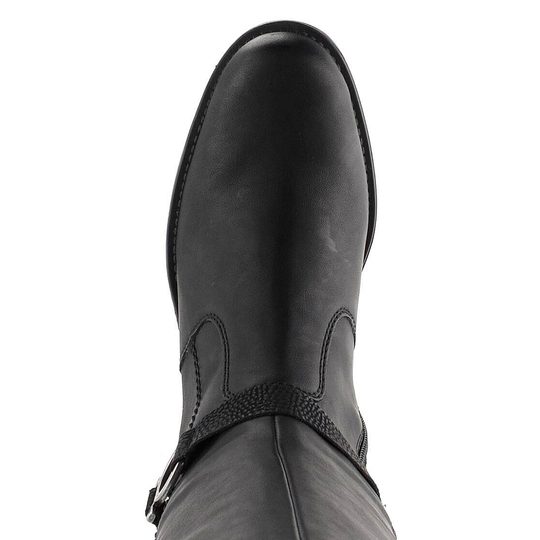 Rieker hladké čierne čižmy Z7383-00