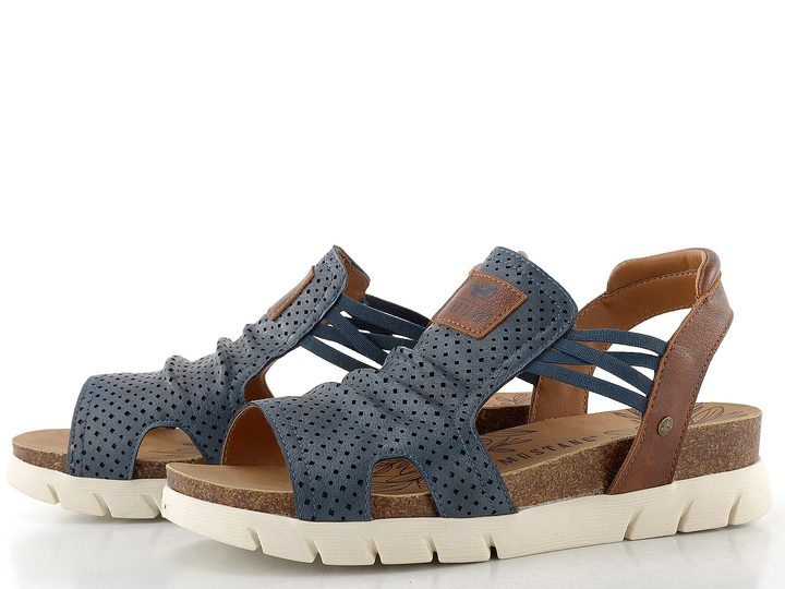Mustang sandály s plným nártem a gumičkami navy 26M0422003
