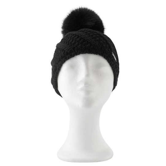 Voxx pletená čiapka s brmbolcom Encore čierna 110629