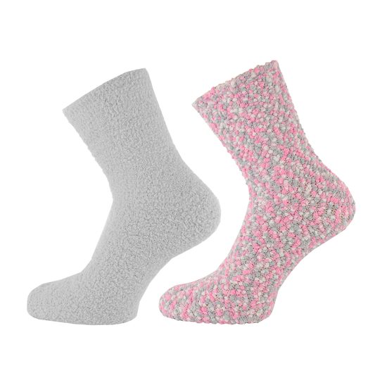 Ponožky ženilkové šedé/šedá melanž 2 páry uni veľkosť 35-42